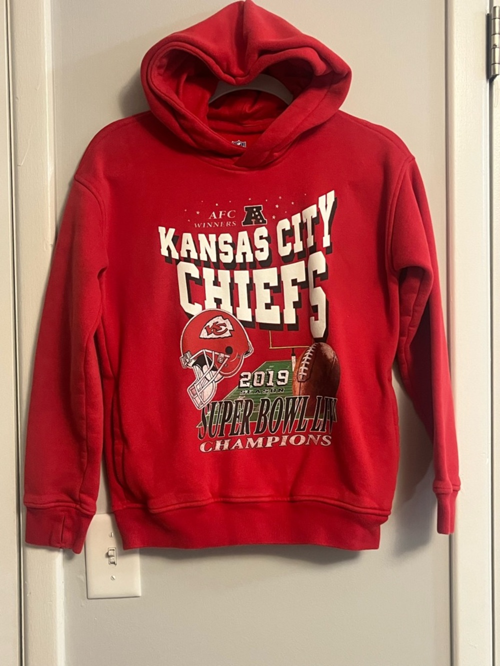 Kansas City Chiefs Red Super Bowl Champions Hoodie (kids)